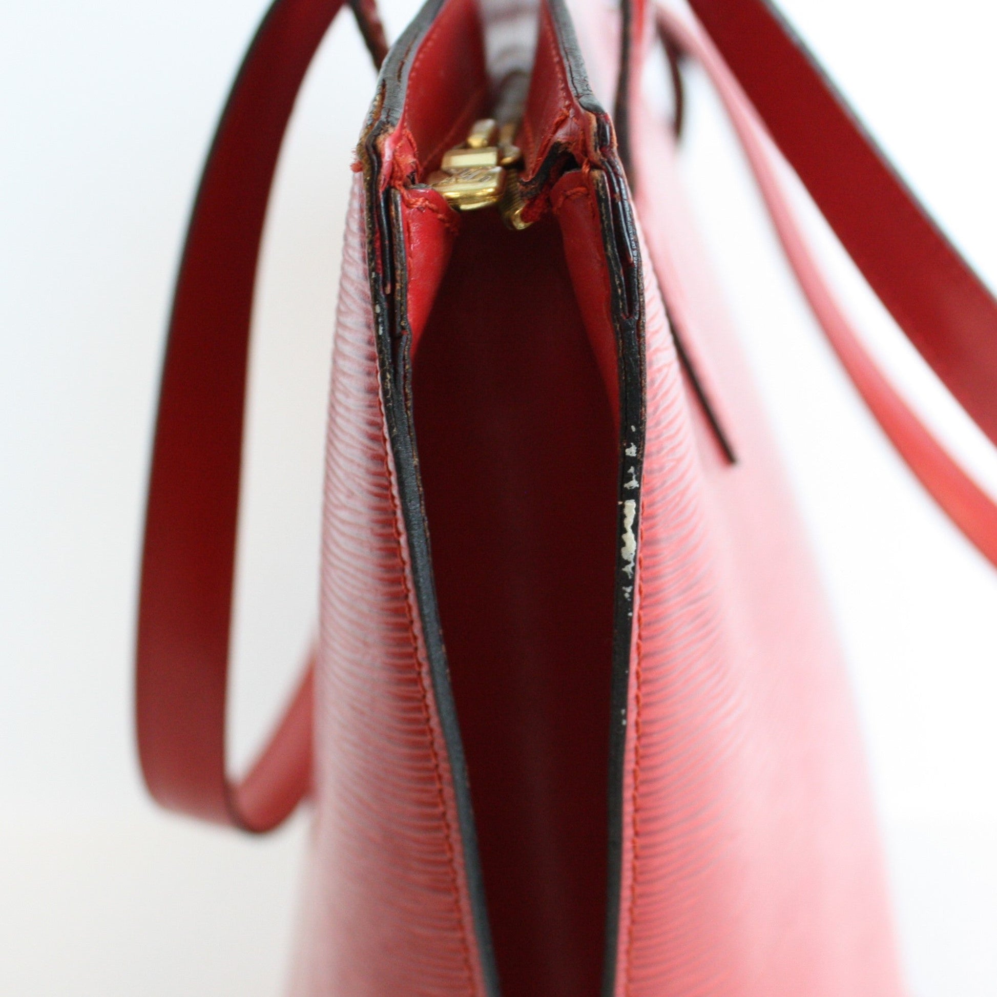 Louis Vuitton St Jacques Red GM Epi Handbag