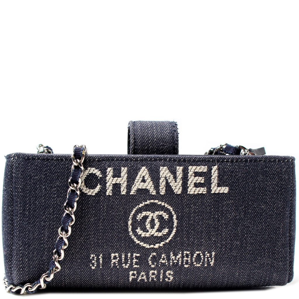 Chanel O-Phone Holder Denim Handbag