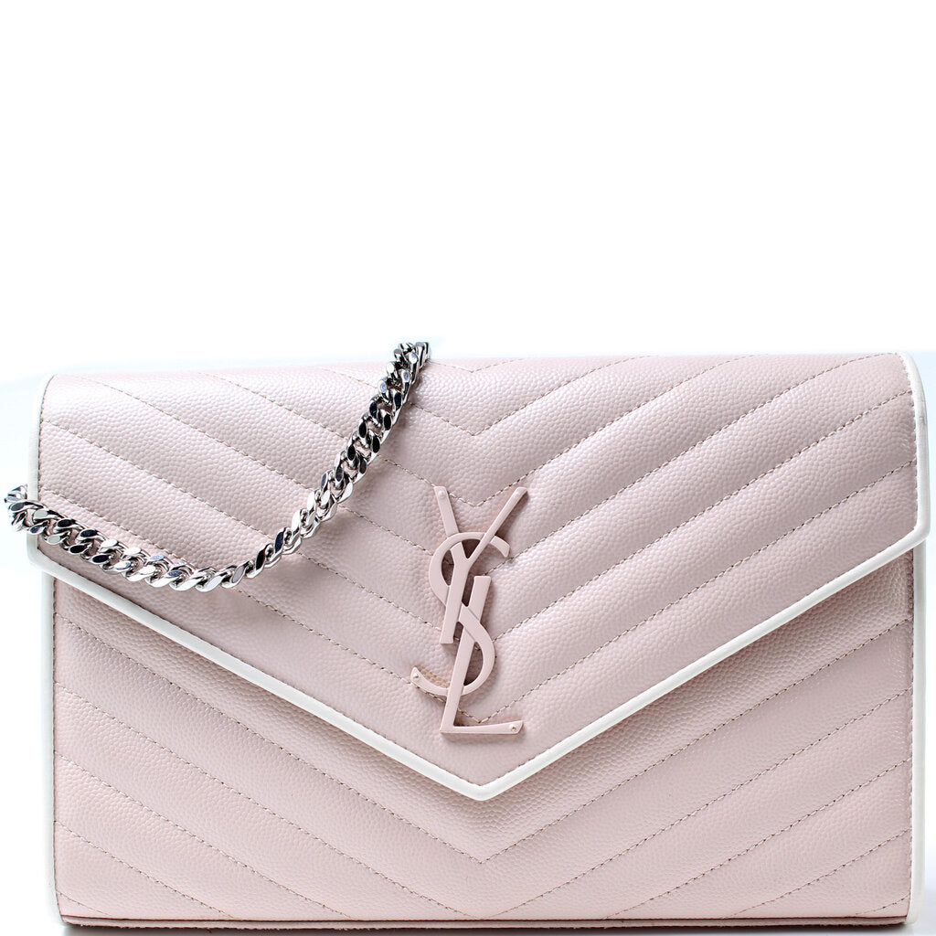 YSL Saint Laurent Grain De Poudre Wallet Bag Chain Travel Bag