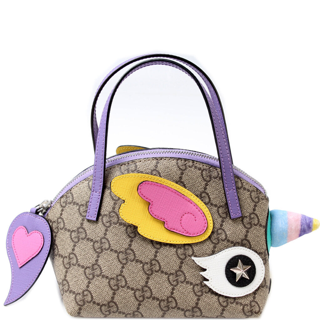 Gucci GG Supreme Kids Unicorn Travel Bag