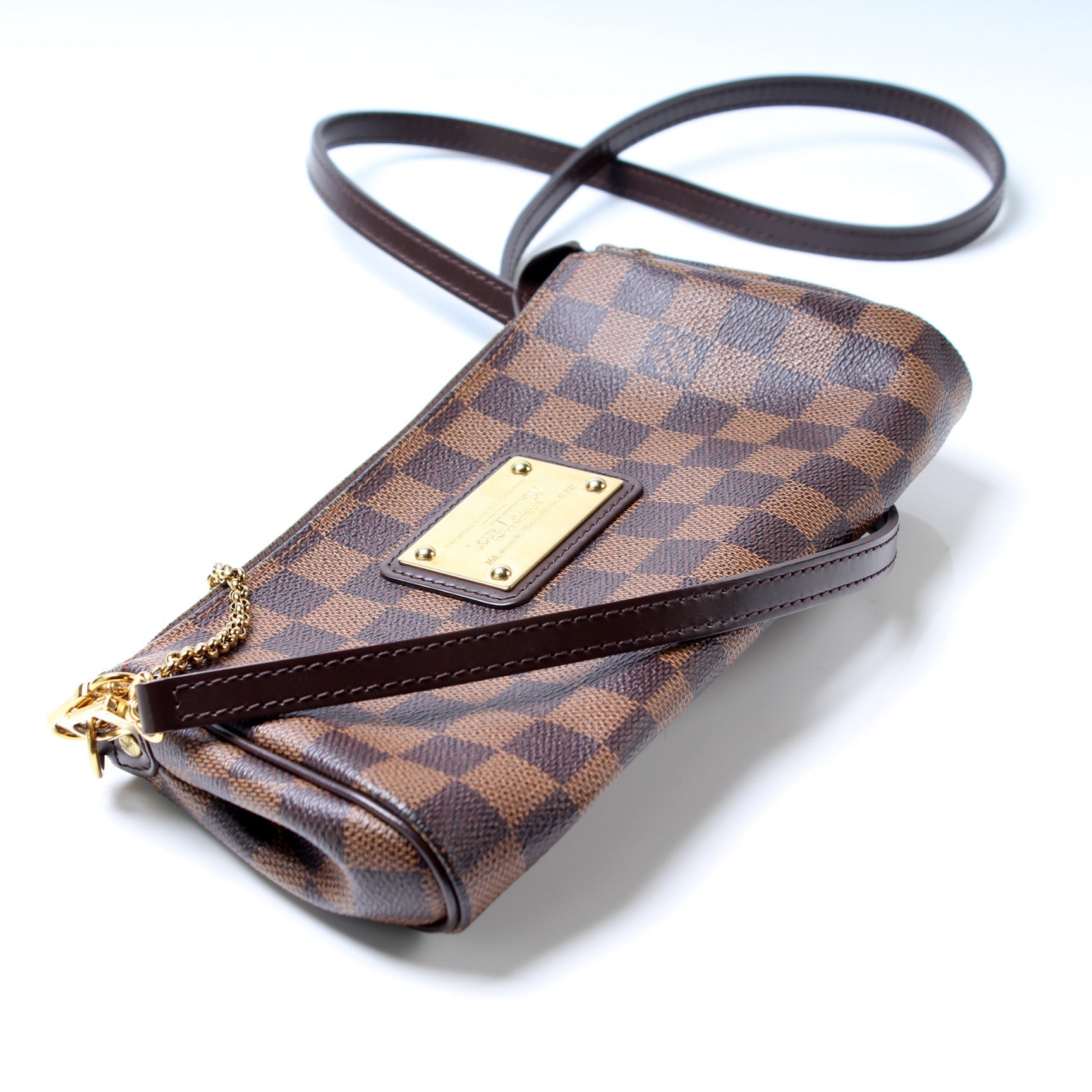 Louis Vuitton Eva Ebene Damier Clutch Bag