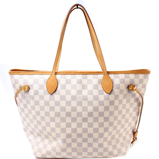 Louis Vuitton Neverfull MM Azur Damier Tote Bag Azur 28