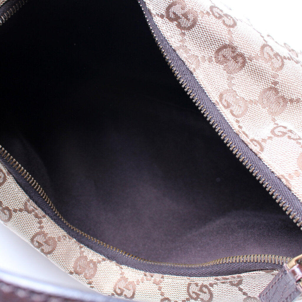 Gucci Horsebit Hobo Bag Canvas Travel Bag