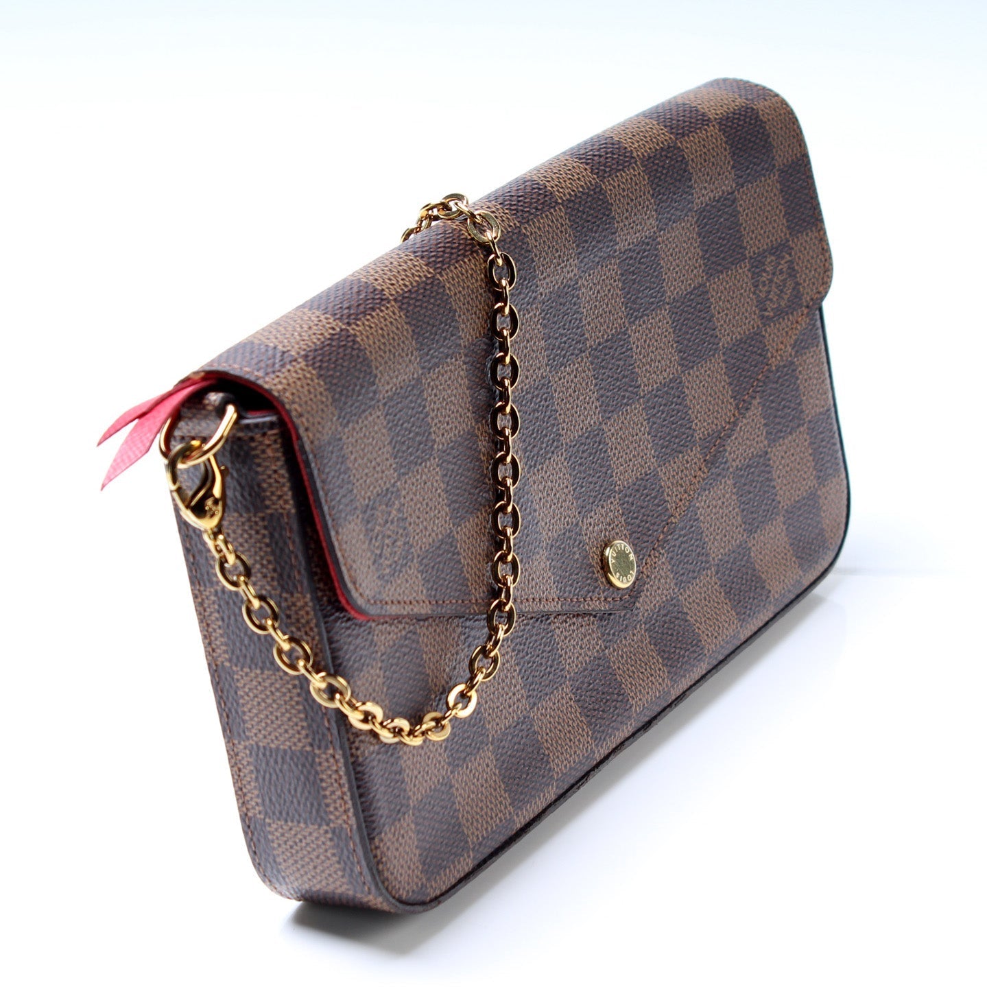Louis Vuitton Pochette Felicie Ebene Damier Clutch Bag Ebene 5