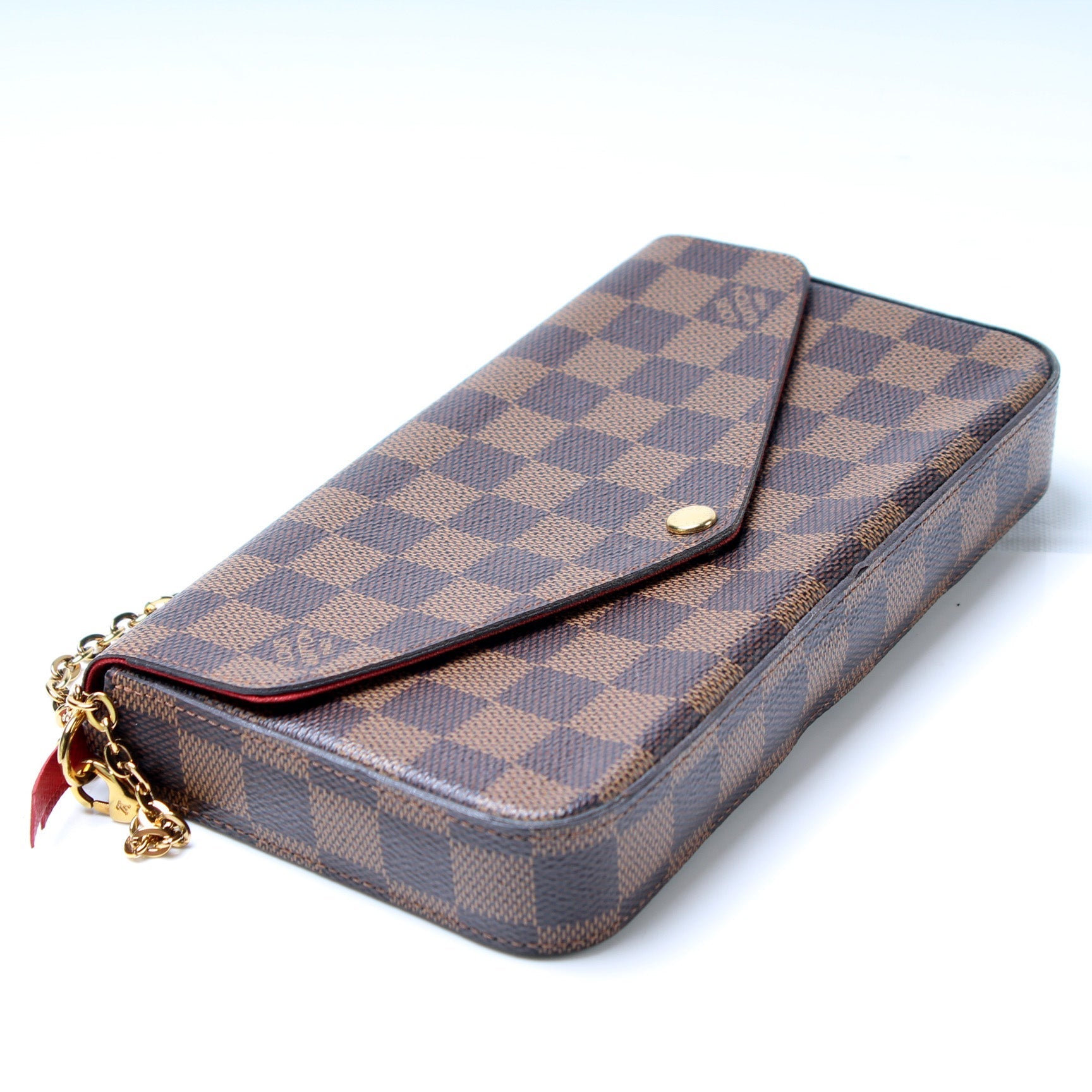 Louis Vuitton Pochette Felicie Ebene Damier Clutch Bag Ebene 5