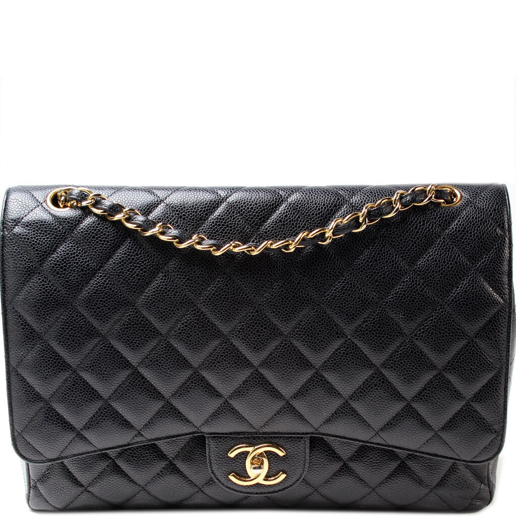 Chanel Classic Flap Maxi Caviar 14-16M Handbag
