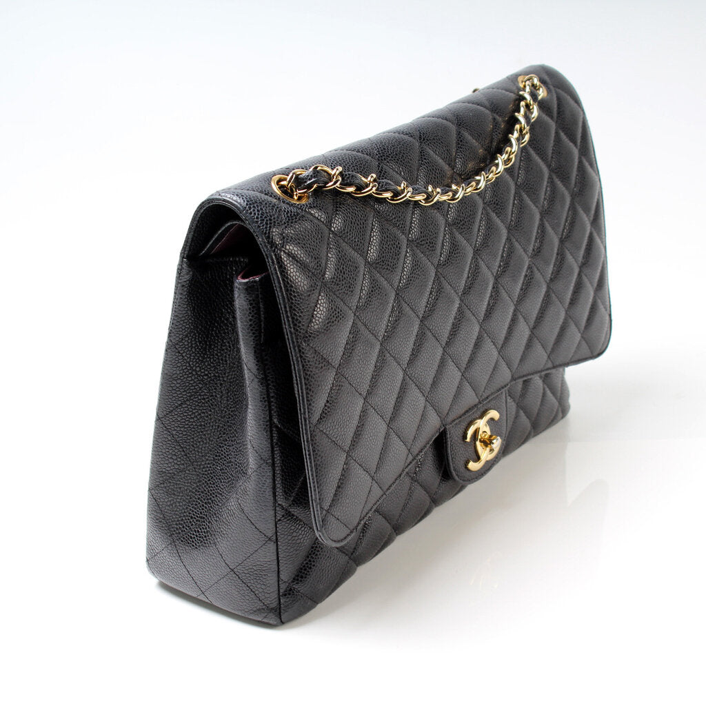 Chanel Classic Flap Maxi Caviar 14-16M Handbag