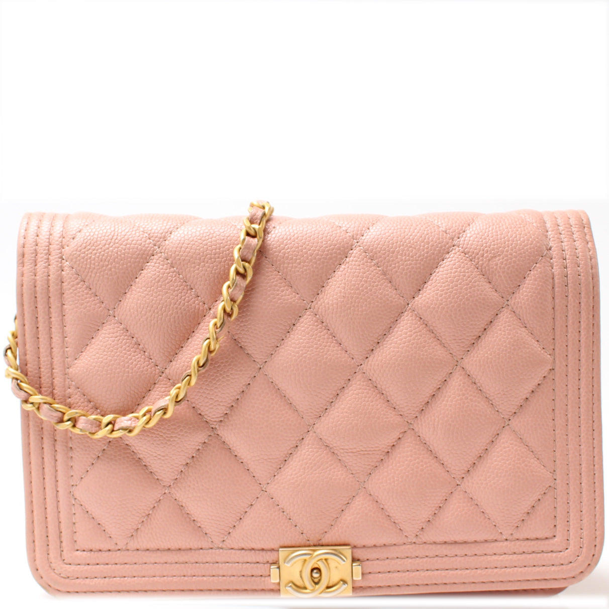 Chanel WOC Boy Caviar Clutch Bag