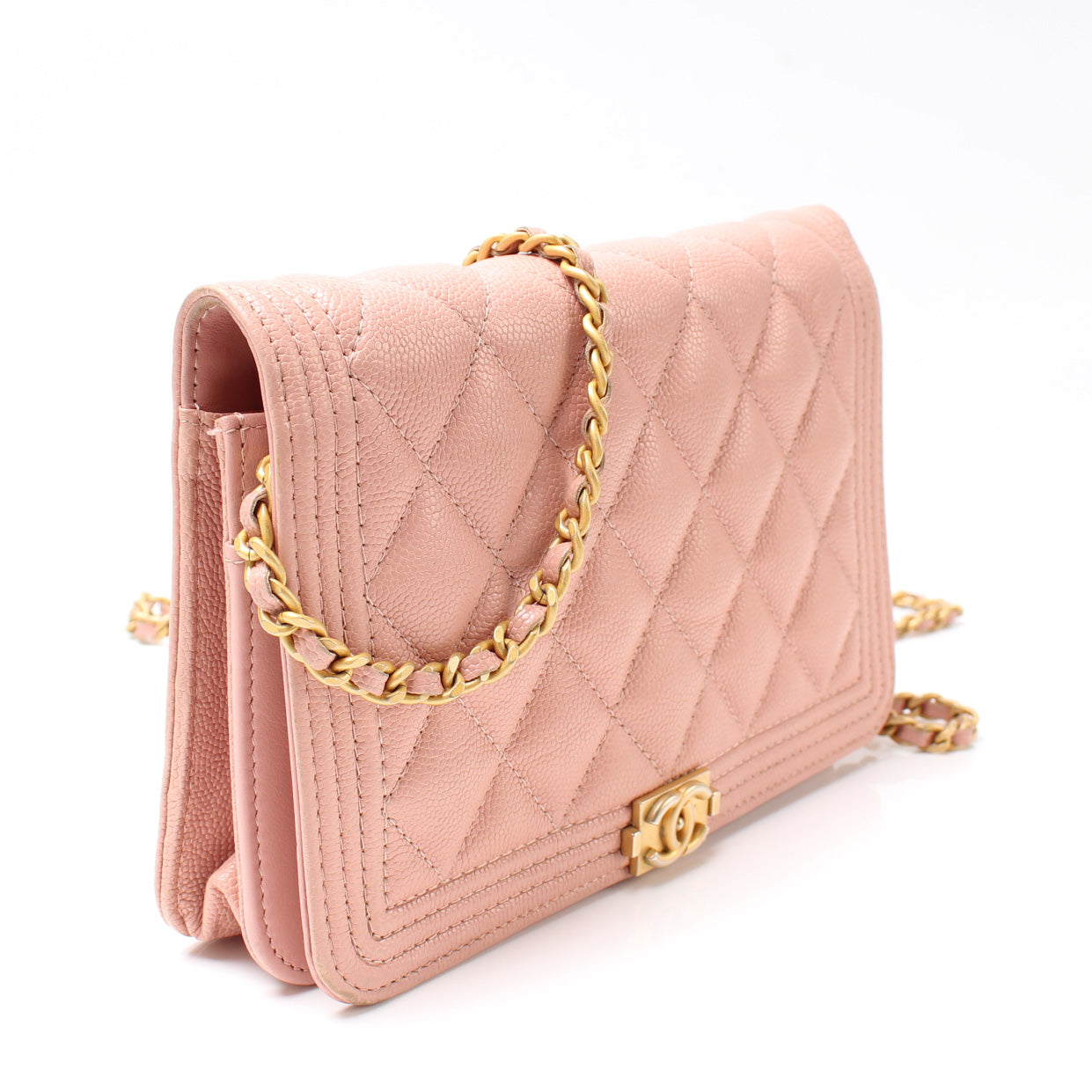 Chanel WOC Boy Caviar Clutch Bag