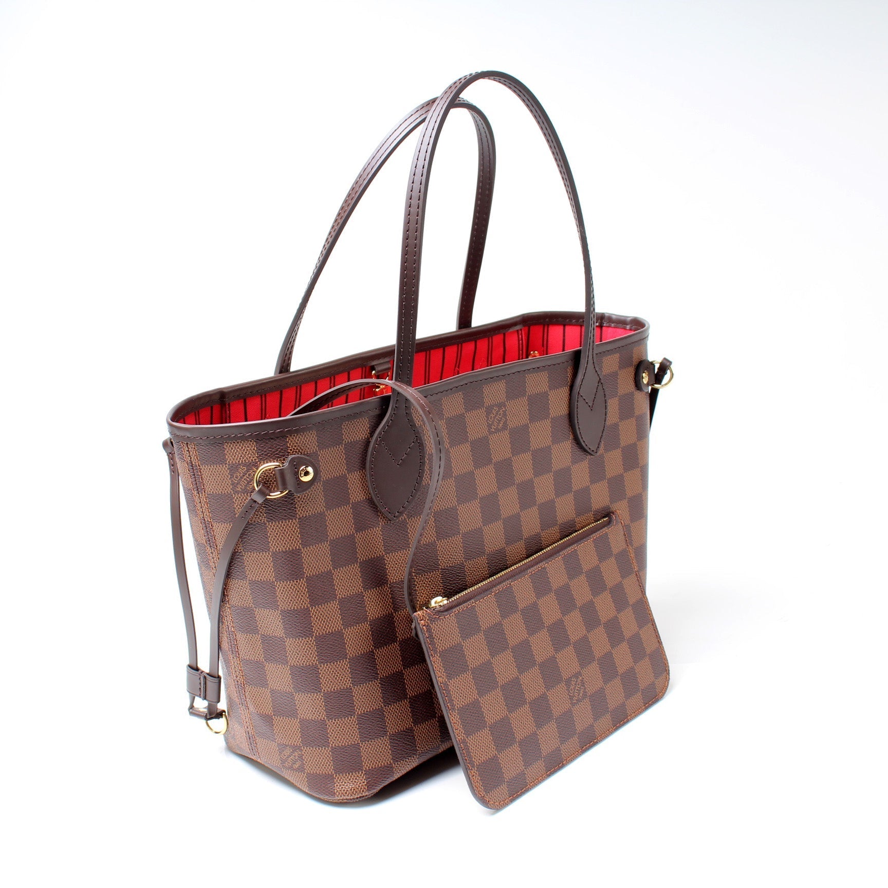 Louis Vuitton Neverfull PM W Ebene Damier Wallet Case