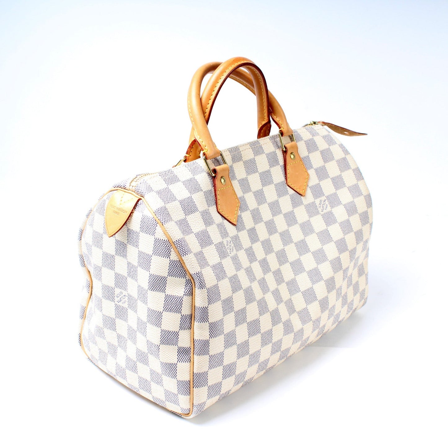Louis Vuitton Speedy 30 Azur Damier Handbag Azur 9