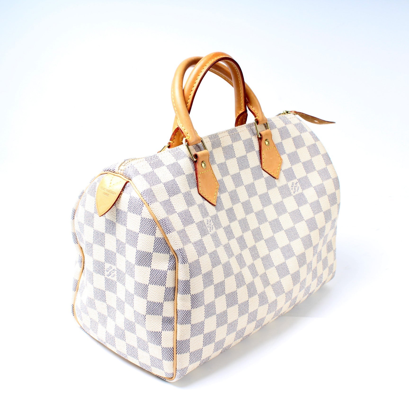 Louis Vuitton Speedy 30 Azur Damier Handbag Azur 9
