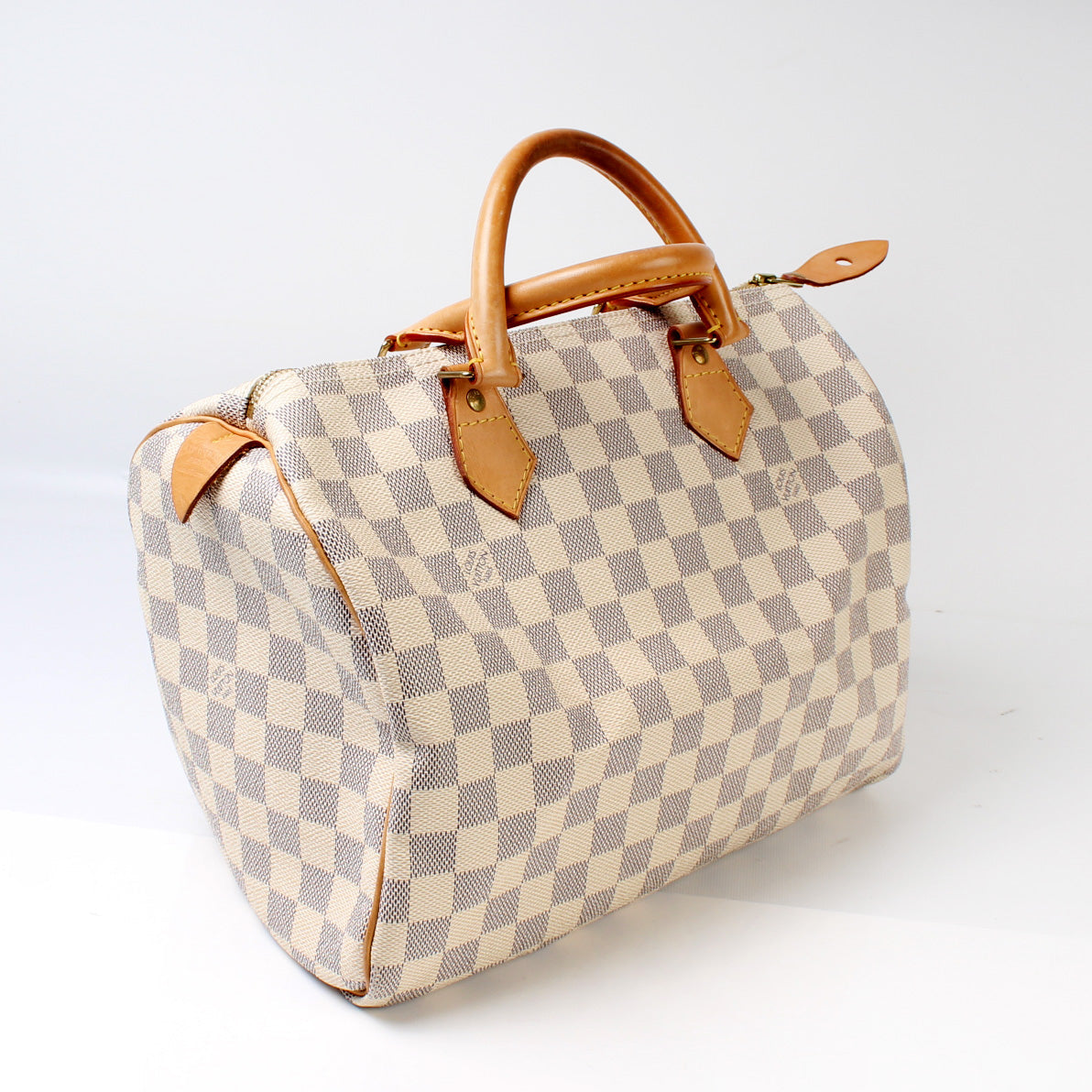 Louis Vuitton Speedy 30 Azur Damier Handbag Azur 10