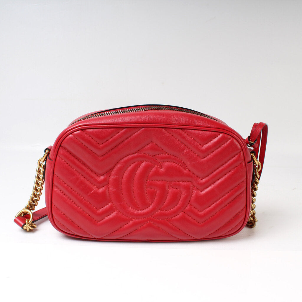 Gucci Marmont Camera Leather Small Crossbody Bag Bag 6