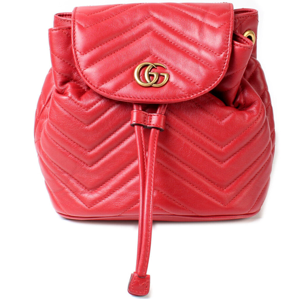 Gucci Marmont Backpack Leather Mini Leather Backpack