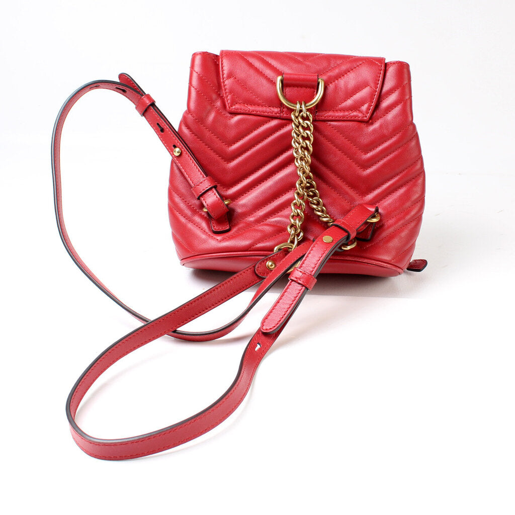 Gucci Marmont Backpack Leather Mini Leather Backpack