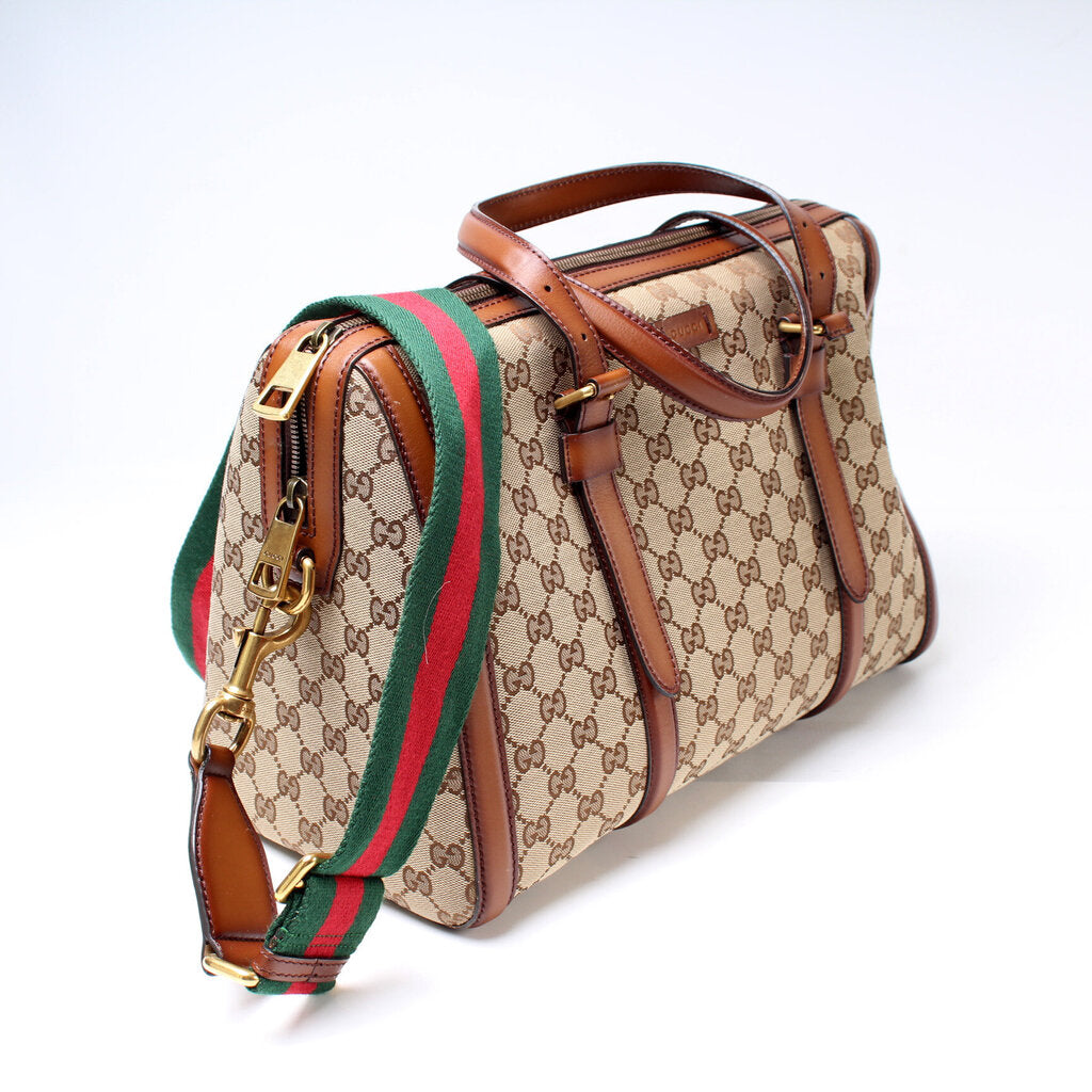 Gucci Lady Web Boston Travel Bag