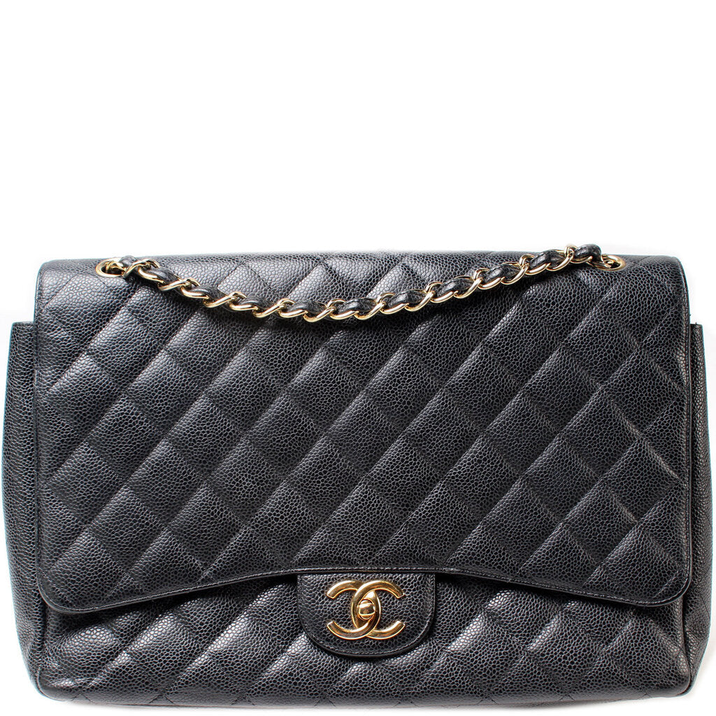 Chanel Classic Flap Maxi Caviar 14M Handbag