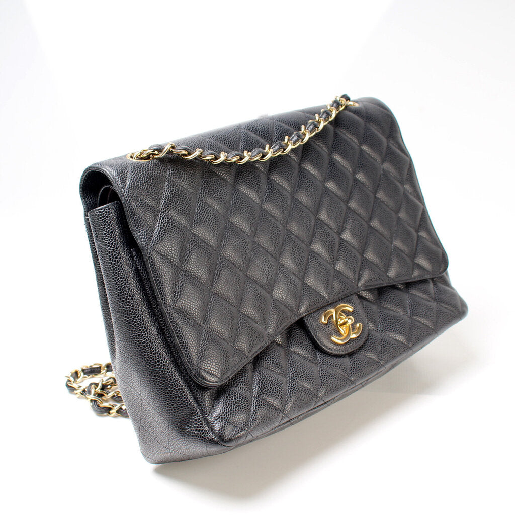 Chanel Classic Flap Maxi Caviar 14M Handbag