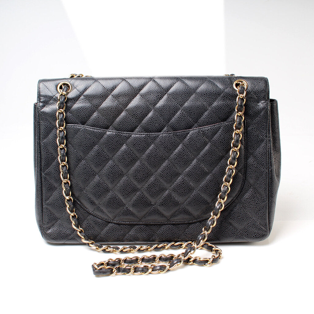 Chanel Classic Flap Maxi Caviar 14M Handbag