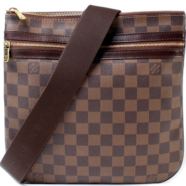 Louis Vuitton Pochette Bosphore Ebene Damier Clutch Bag Ebene A