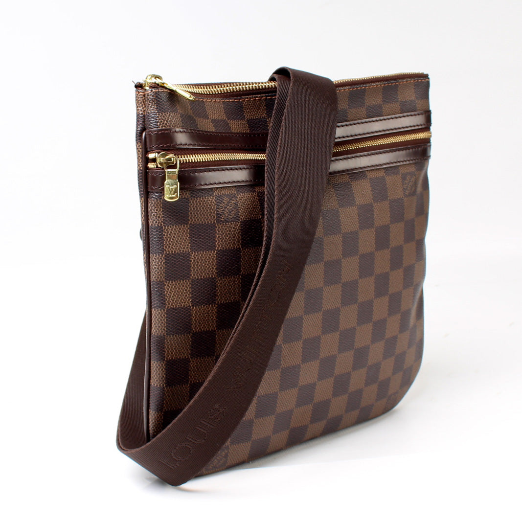 Louis Vuitton Pochette Bosphore Ebene Damier Clutch Bag Ebene A