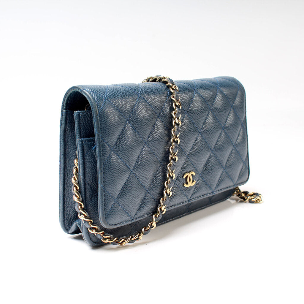 Chanel WOC Classic Quilted Caviar 22M Clutch Bag
