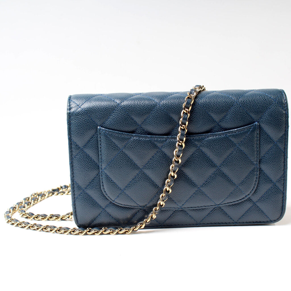 Chanel WOC Classic Quilted Caviar 22M Clutch Bag