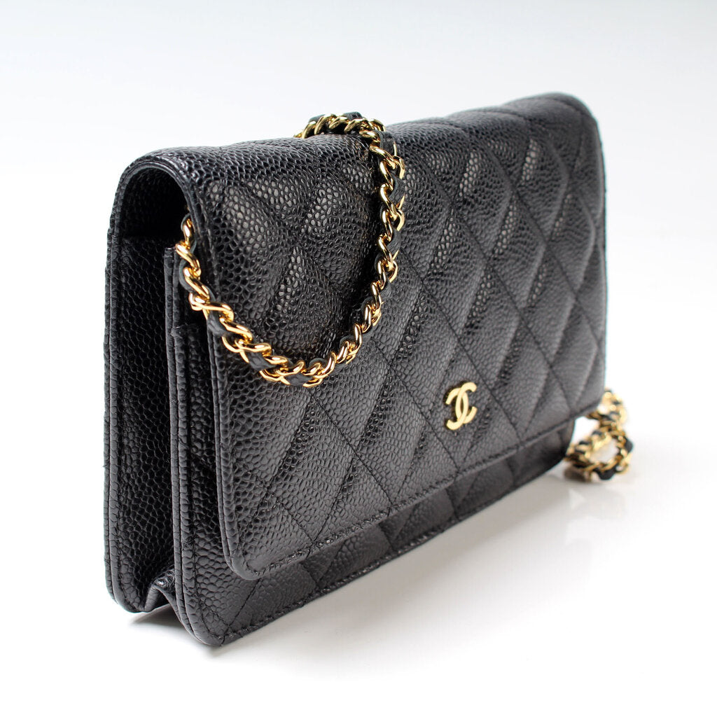 Chanel WOC Classic Quilted Caviar 19M Clutch Bag