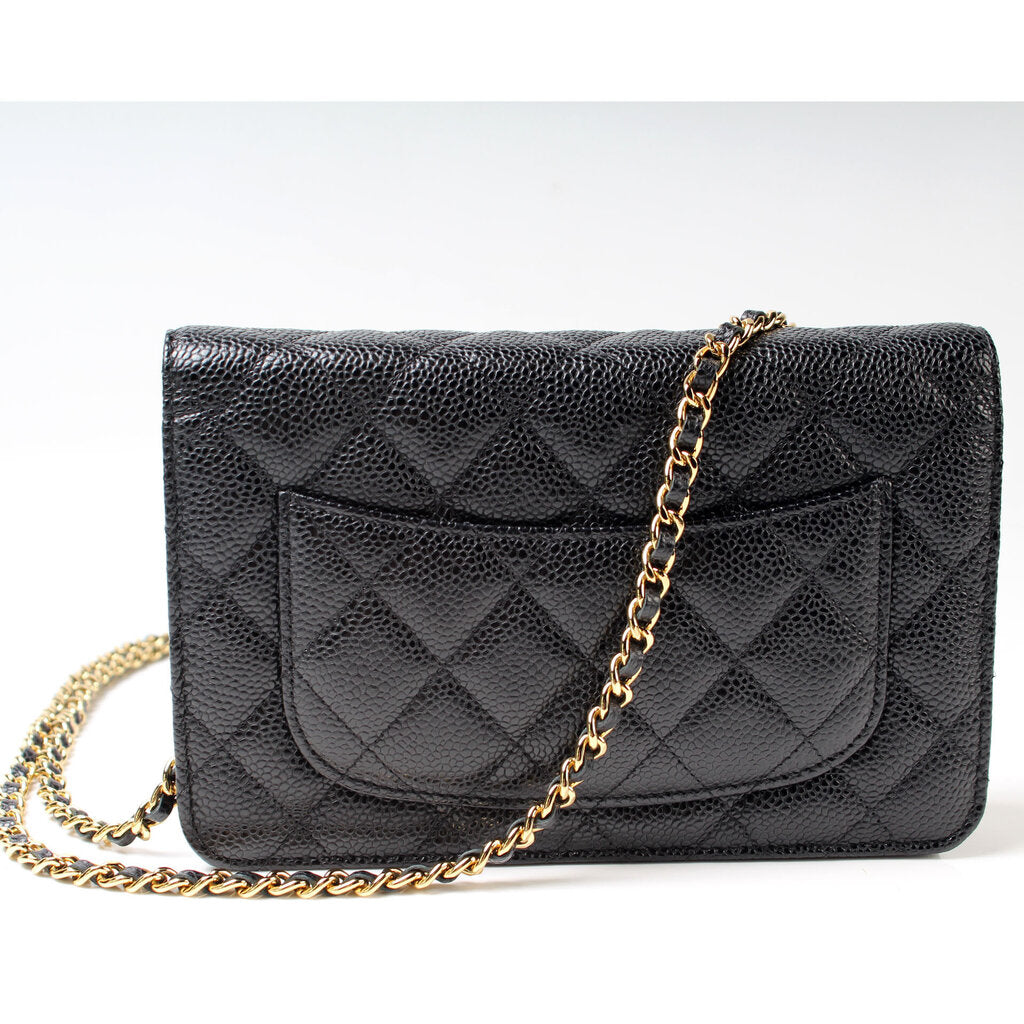 Chanel WOC Classic Quilted Caviar 19M Clutch Bag