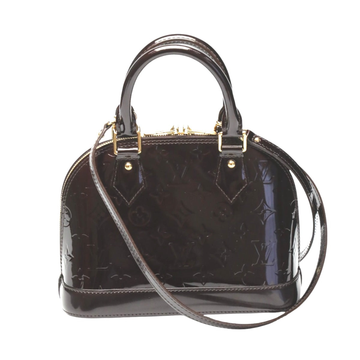 Louis Vuitton M91678 Vernis purple Alma BB Monogram Handbag