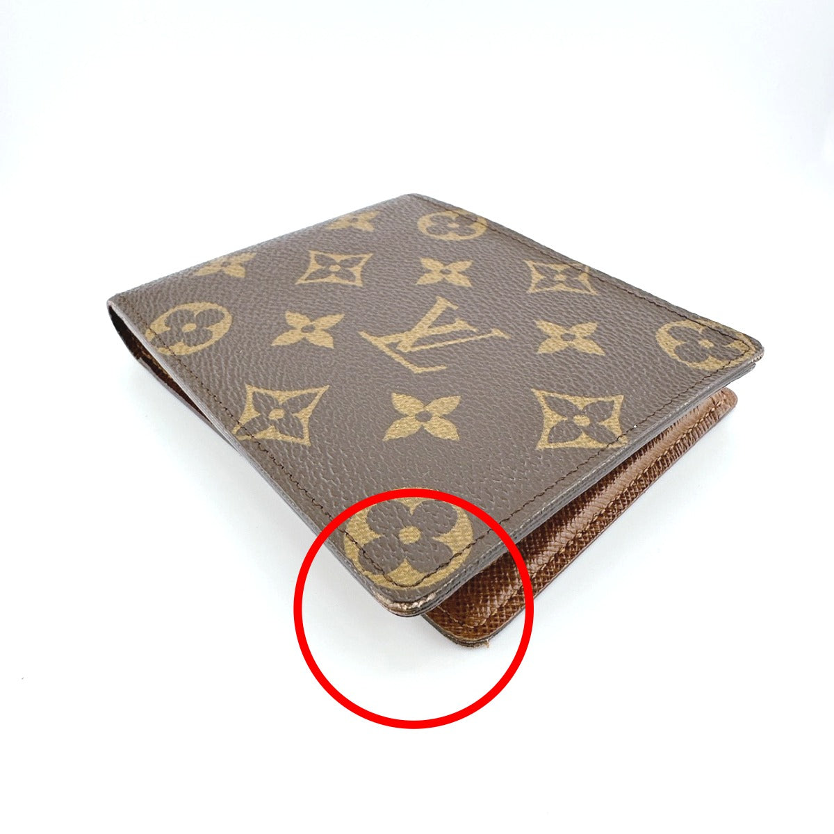 Louis Vuitton Bifold M60026 Bifold Portefeuille Florin Monogram Canvas Brown Wallet Case 0