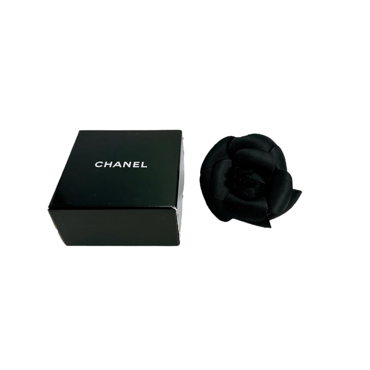 Chanel Brooch corsage Camelia Black Handbag