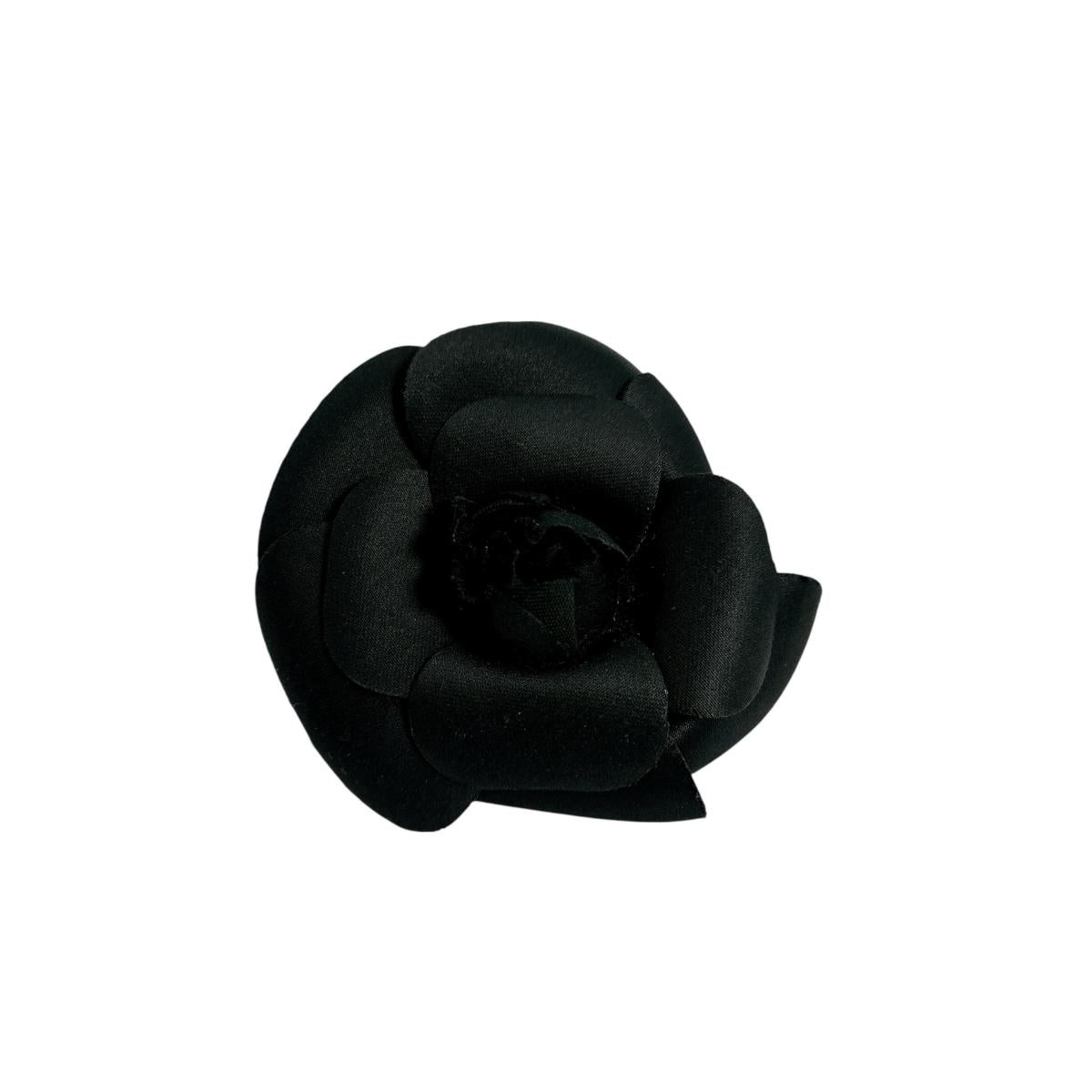 Chanel Brooch corsage Camelia Black Handbag