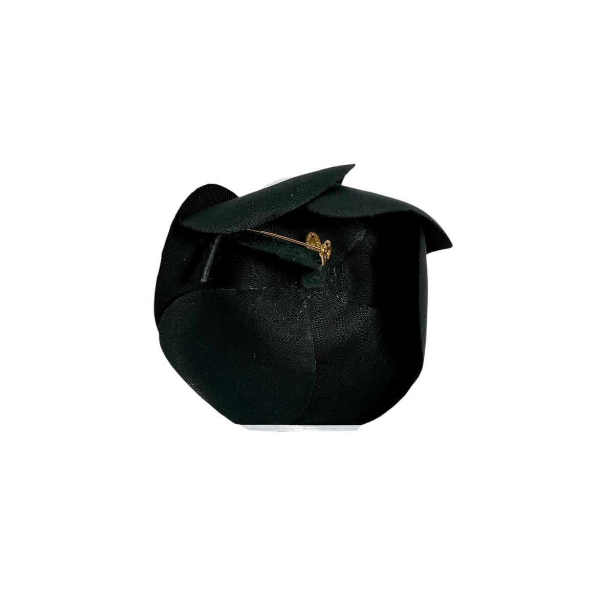 Chanel Brooch corsage Camelia Black Handbag