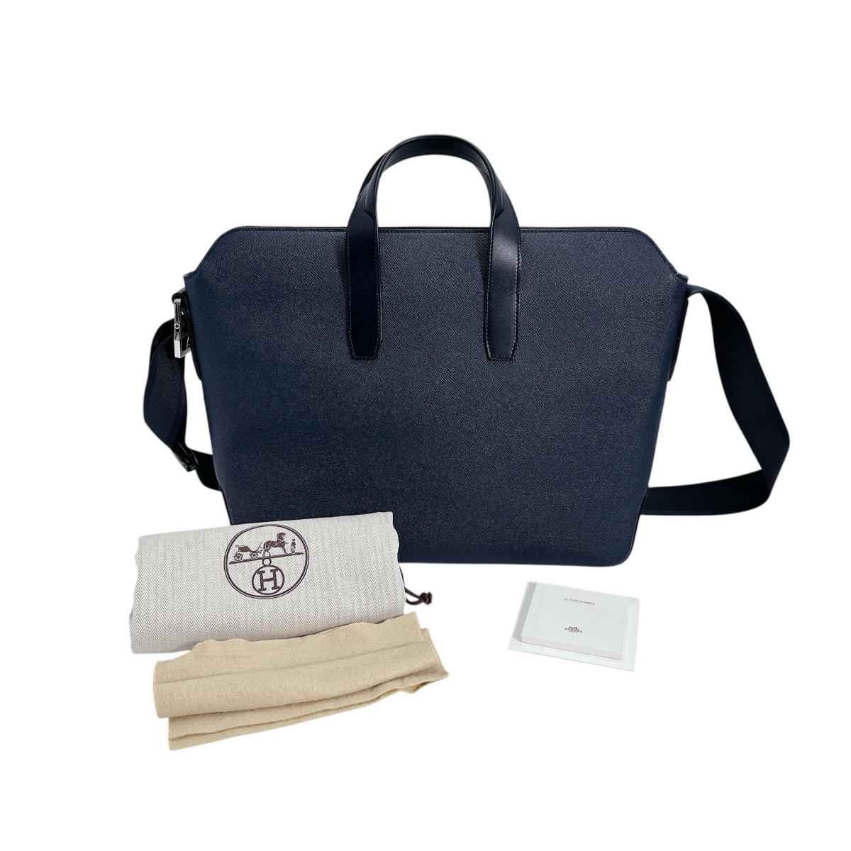Business Bag , Epsom Navy Epsom Porto Leather Travel Bag