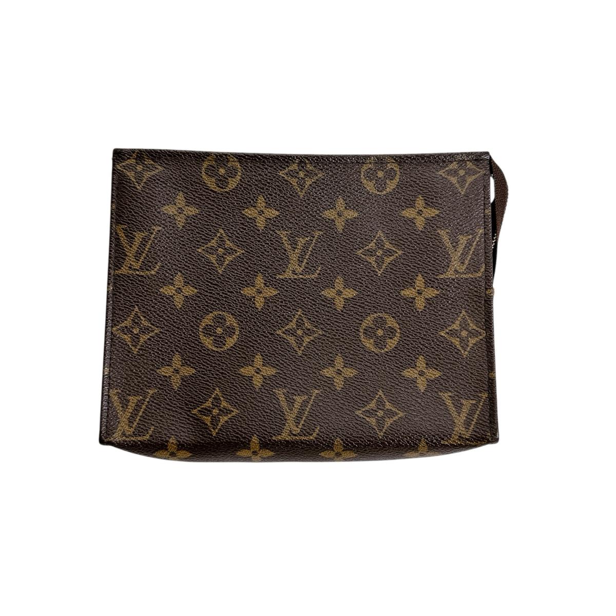 Louis Vuitton Pouch M47544 Pochette Toilette 19 Monogram Canvas Brown Clutch Bag