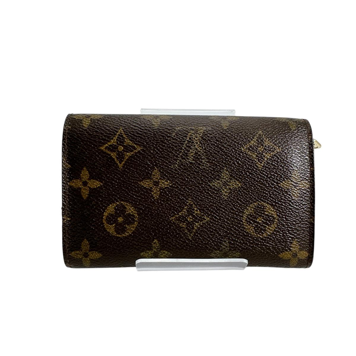 Louis Vuitton Bifold M61736 L-shaped fastener Porto Monogram Canvas Brown Wallet Case 0