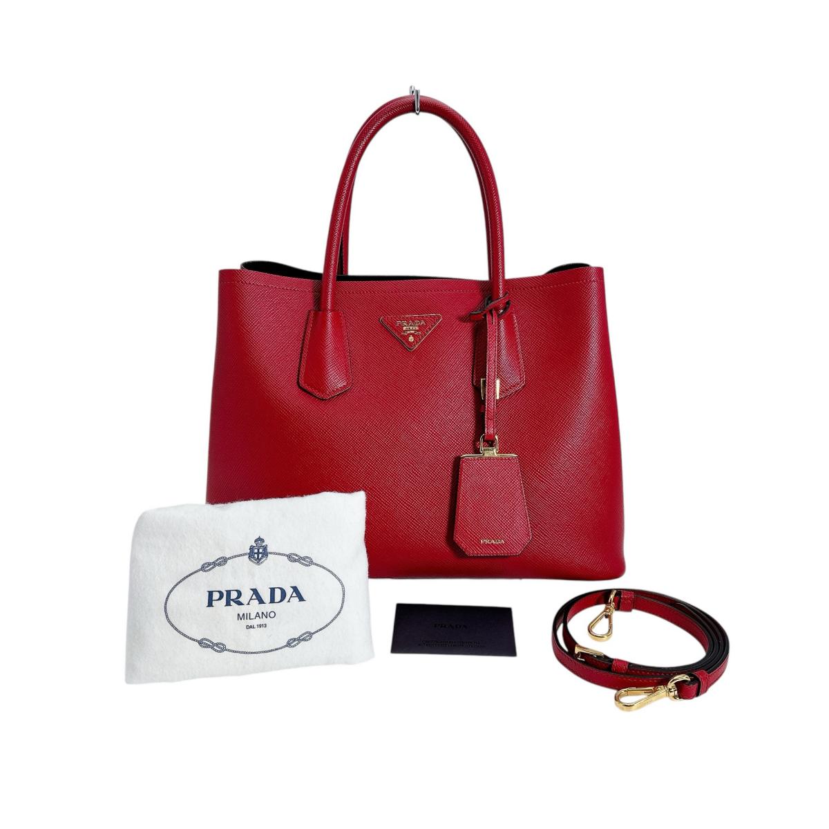 Cowhide Safiano Way Bag Red Travel Bag