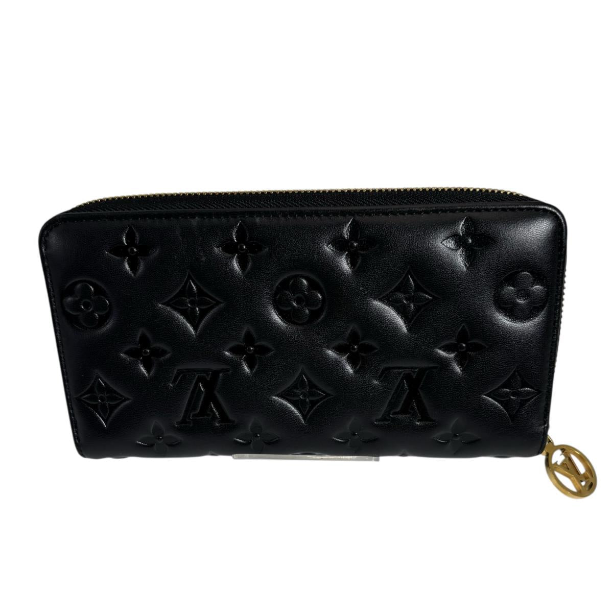 Louis Vuitton Long Purse M81510 Noir Zippy Monogram Lambskin Wallet Case
