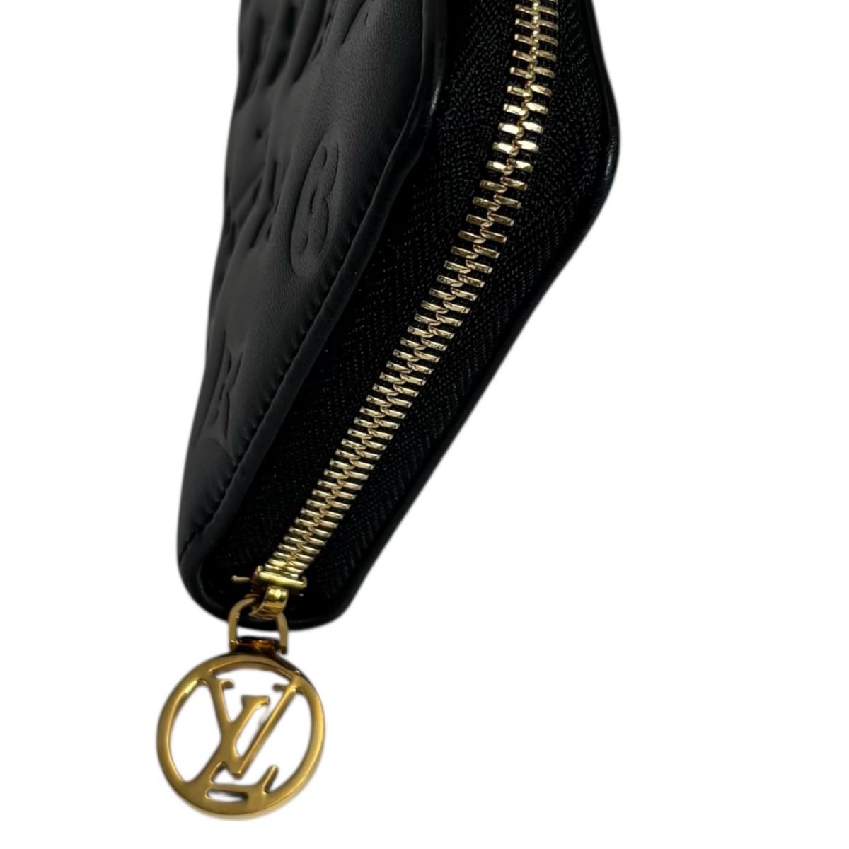 Louis Vuitton Long Purse M81510 Noir Zippy Monogram Lambskin Wallet Case