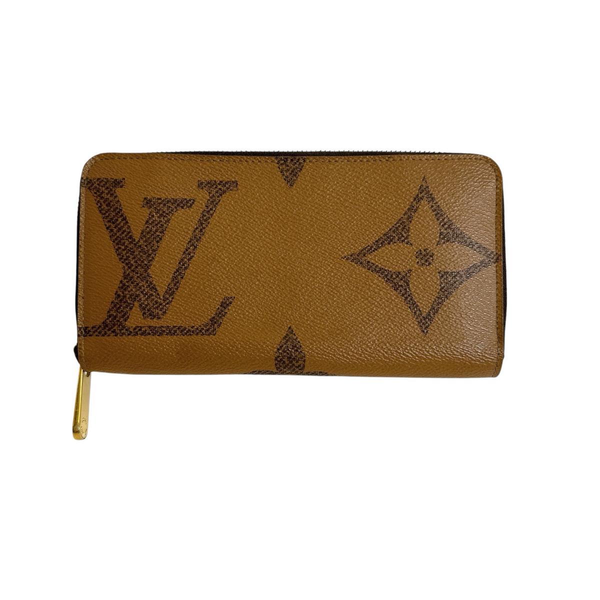 Louis Vuitton Long Purse M69353 Giant Zippy Monogram Canvas Brown Wallet Case 0