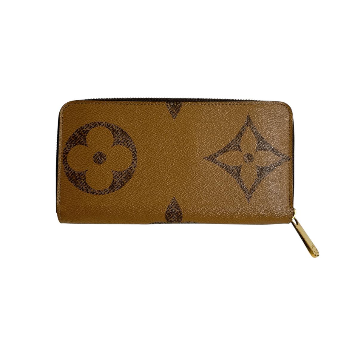 Louis Vuitton Long Purse M69353 Giant Zippy Monogram Canvas Brown Wallet Case 0