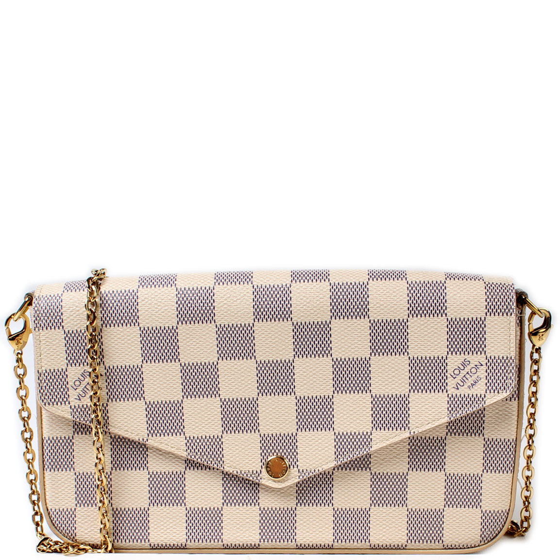 Louis Vuitton Pochette Felicie Azur Damier Clutch Bag Azur 27F330Ee
