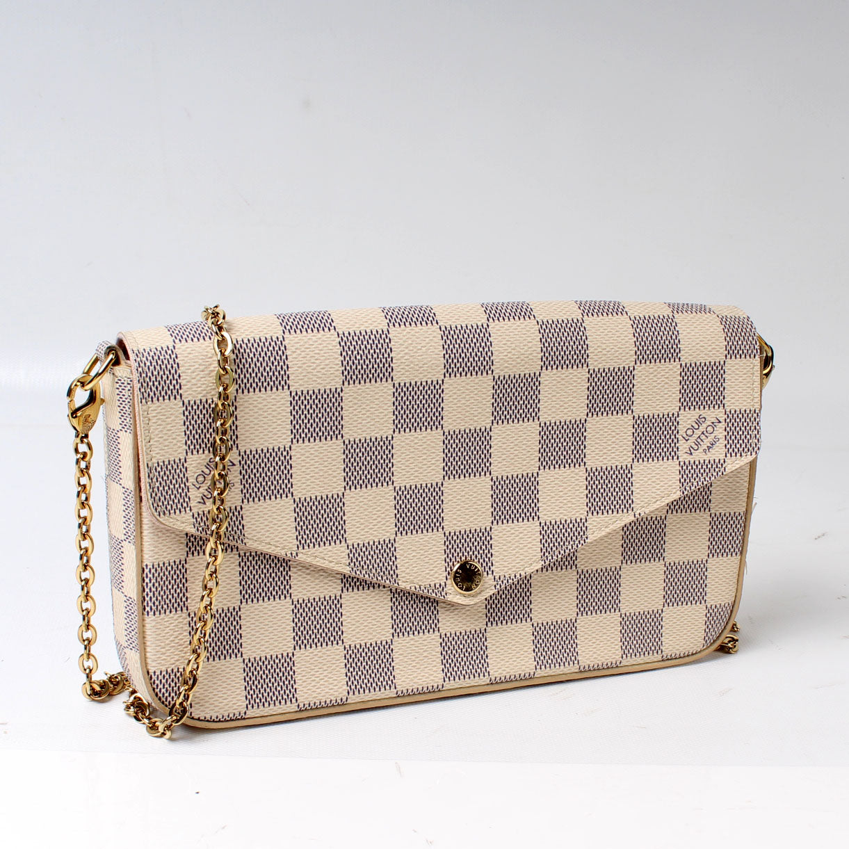 Louis Vuitton Pochette Felicie Azur Damier Clutch Bag Azur 27F330Ee