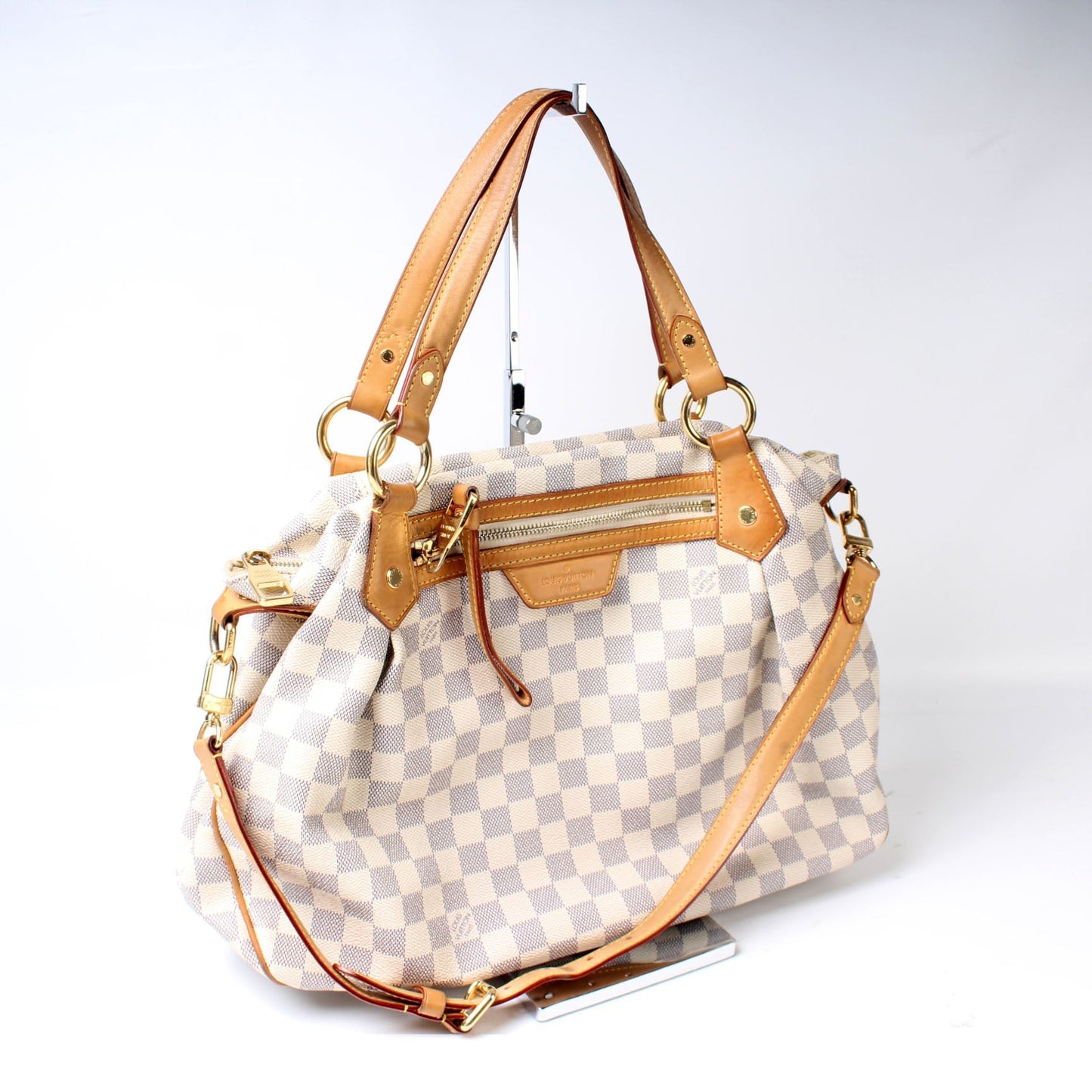 Louis Vuitton Evora MM Azur Damier Handbag Azur 3