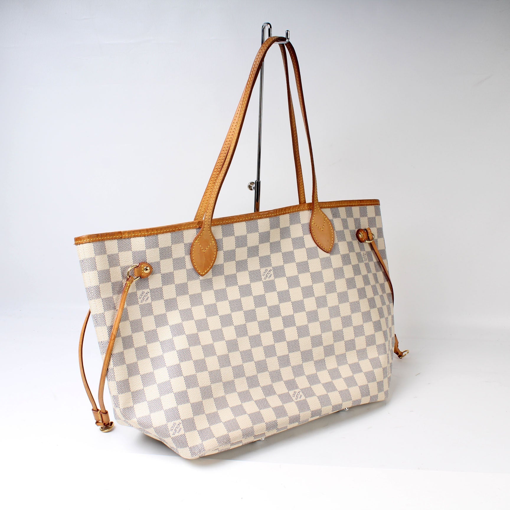 Louis Vuitton Neverfull MM Azur Damier Tote Bag Azur 44