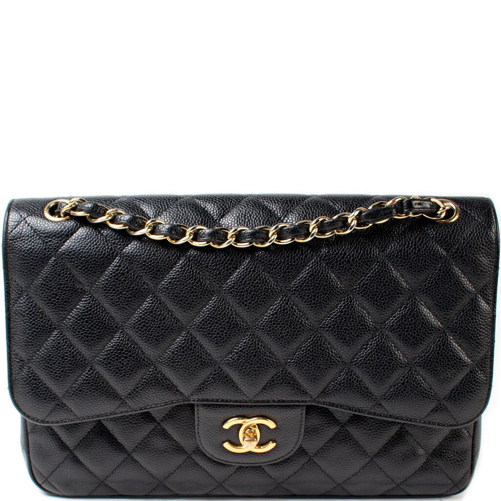 Chanel Classic Flap Jumbo Caviar 14M Handbag
