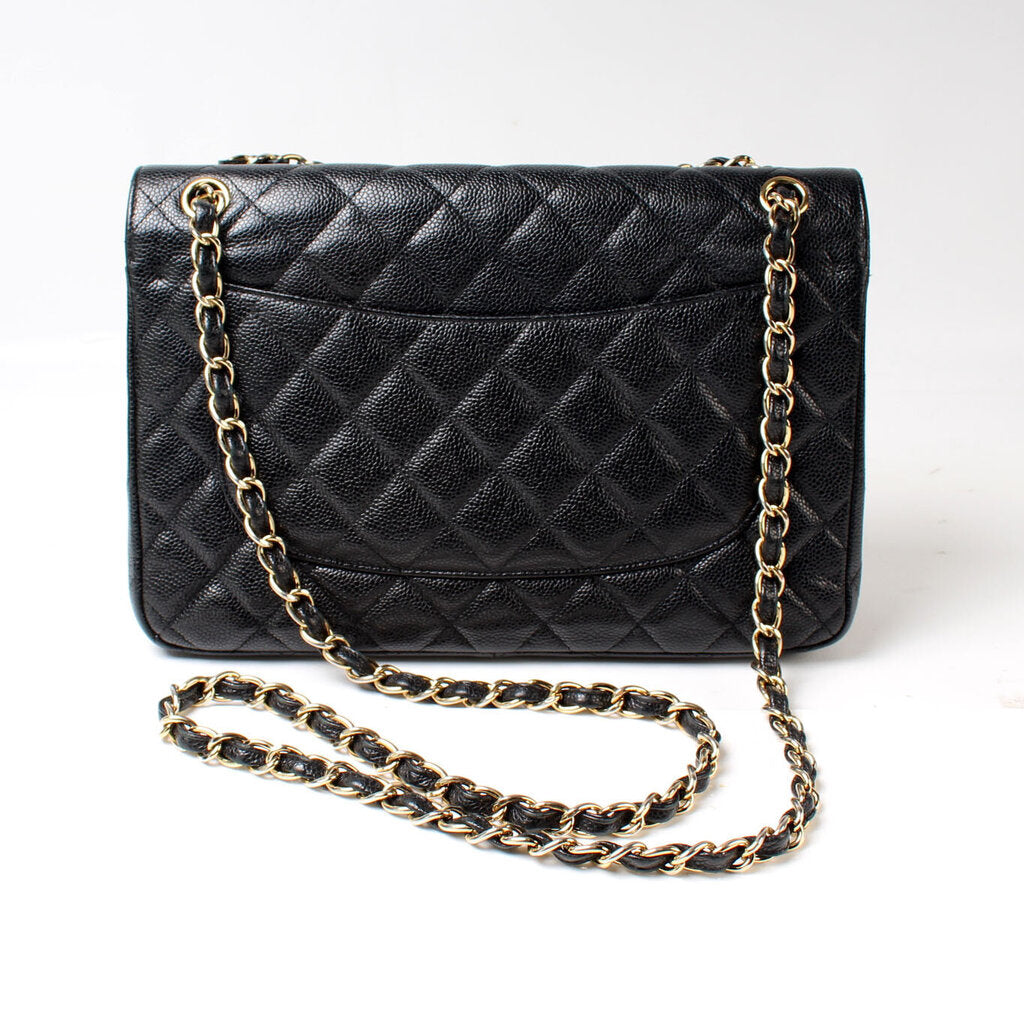 Chanel Classic Flap Jumbo Caviar 14M Handbag