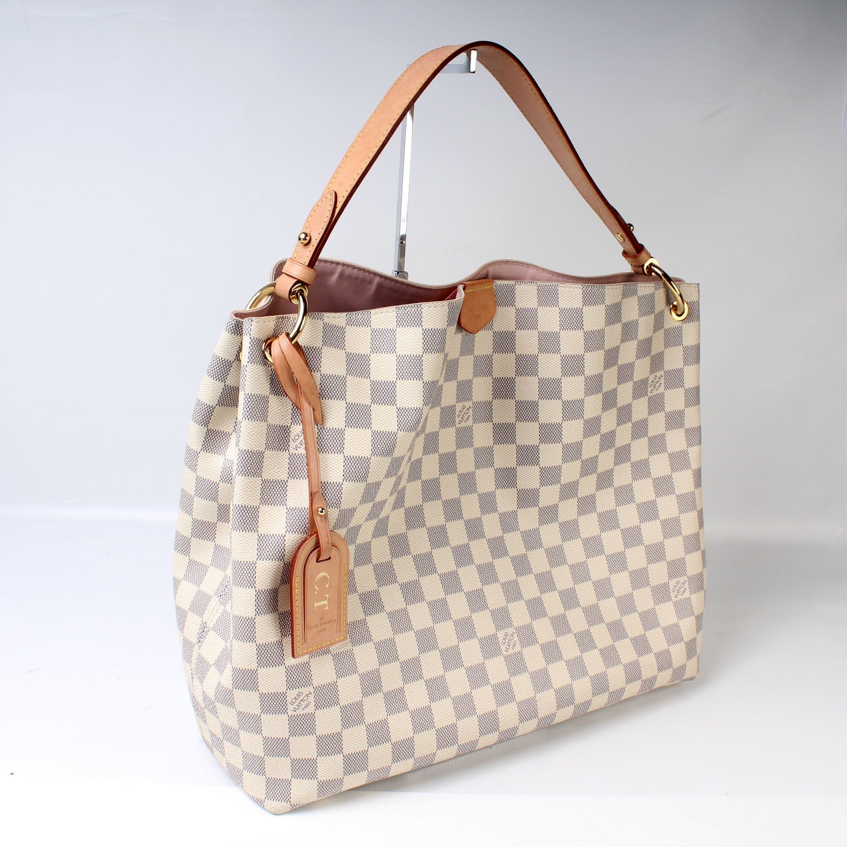 Louis Vuitton Graceful MM Azur Damier Handbag Azur 1F709A17